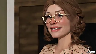 Horny Colledge boy fucks his Uncle's New hot Nerdy wife